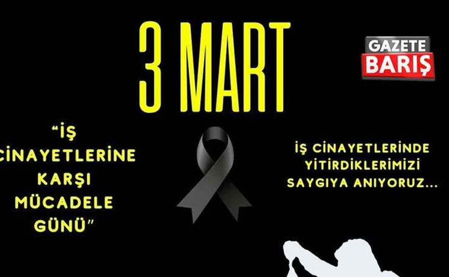 TMMOB: “İş kazaları ve iş cinayetleri son bulsun!”