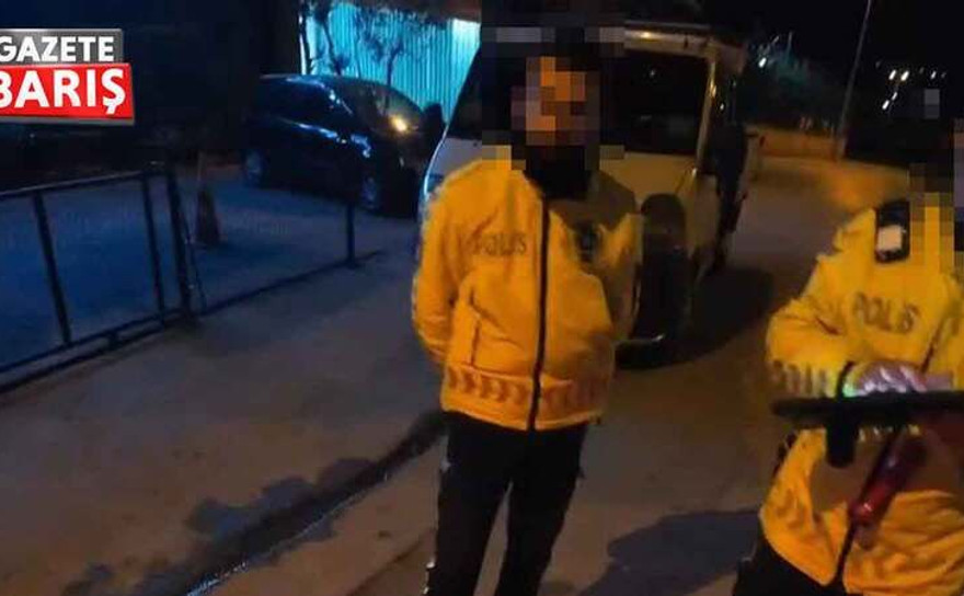 Körfez'de trafik polisi ile motosiklet sürücüsü arasında ilginç diyalog kamerada