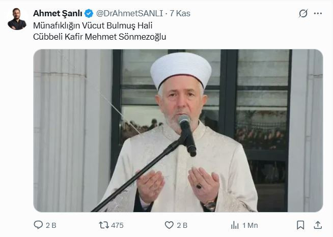 Atatürk düşmanından Devlet’in Valisi’ne “Senden adam olmaz”, Müftüye “Cübbeli kafir”