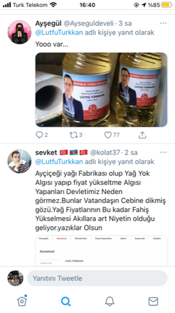 Türkkan’ı ayçiçek yağı dediğine pişman ettiler
