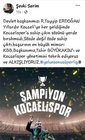 "Büyükakın, Erdoğan’ın ‘Kocaelispor’a sahip çıkın’ sözünü yerde bırakmadı”