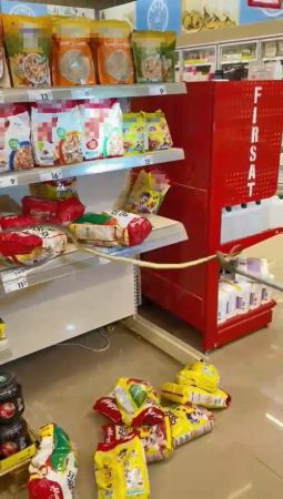 Alışveriş için gittikleri markette rafların arasından yılan çıktı