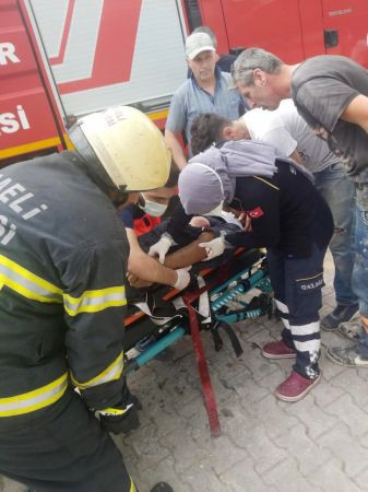 Ziyarette gittiği atölyede mermer blokların altında sıkıştı