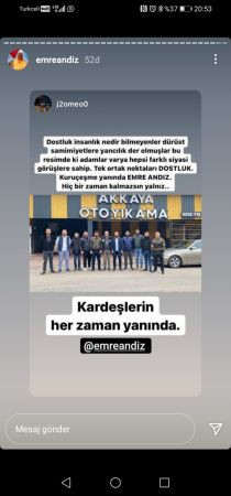 Gençlerden Andız’a destek yağdı