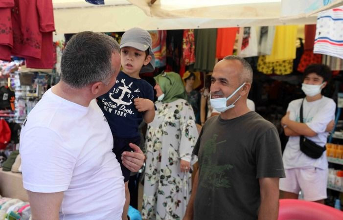 Büyükakın, Kerpe’de esnafı gezdi