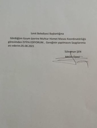 Süleyman Şen, istifasının nedenini açıkladı