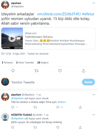 Efe Tur'un otobüsüyle ilgili şok görüntü ve iddia!