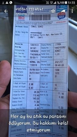 Vatandaş isyan etti İSU’ya hakkımı helal etmiyorum