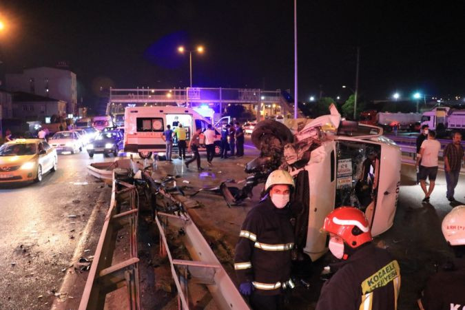 7 işçinin yaralandığı kazanın görüntüleri ortaya çıktı