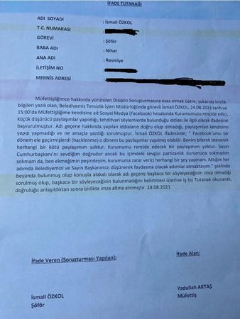 İzmit Belediyesi’nden kovulmuştu: ”Cumhurbaşkanını seviyorum o yüzden paylaşım yapıyorum”
