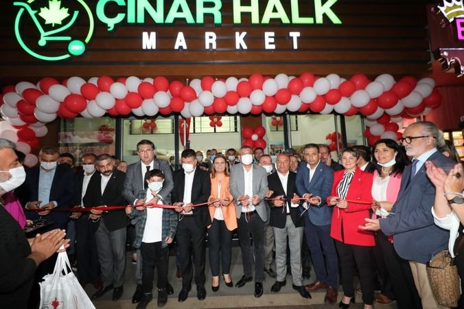 Hürriyet, Çınar Halk Market’i CHP’nin kurmaylarıyla açtı