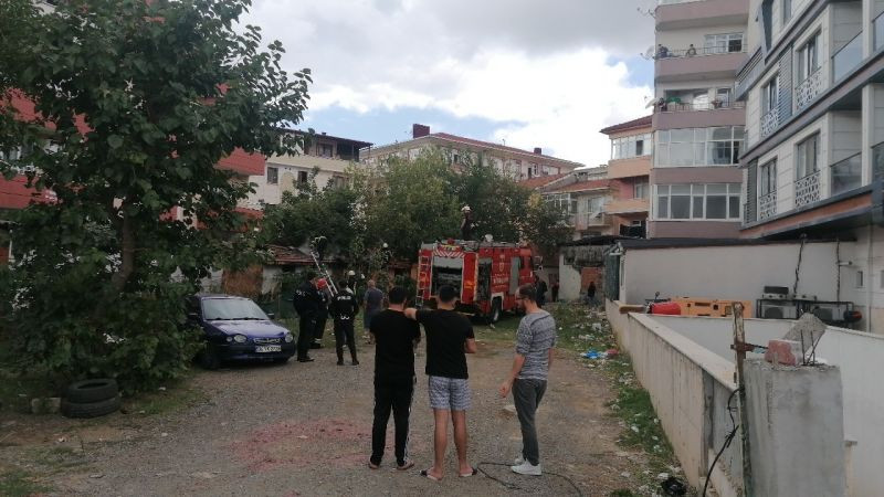 Darıca’da kömürlük yangını