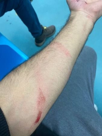 Trafikte tehlikeli paten yolculuğu hüsranla bitti