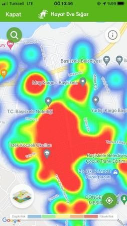 İşte Kocaeli’nin ilçelerinin Korona yoğunluk haritası