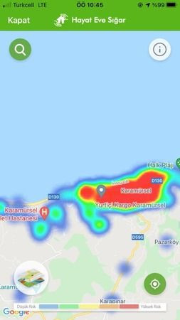 İşte Kocaeli’nin ilçelerinin Korona yoğunluk haritası