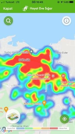 İşte Kocaeli’nin ilçelerinin Korona yoğunluk haritası