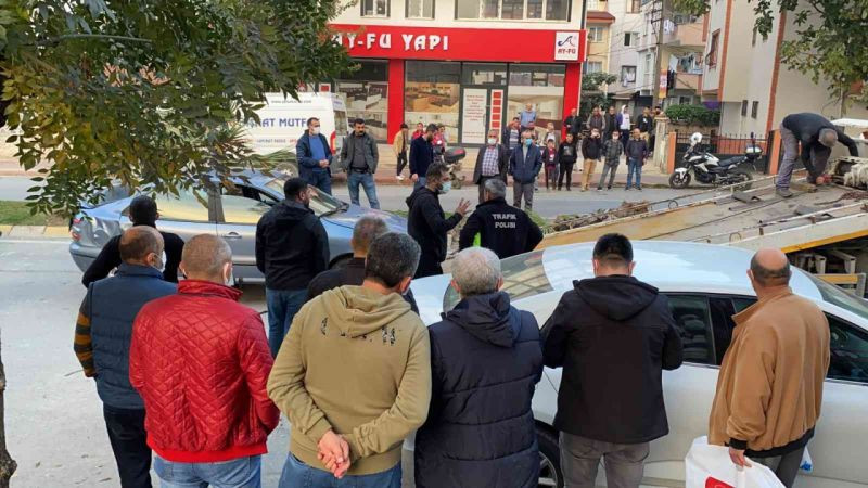 Alkollü sürücü düz yolda otomobiliyle takla attı