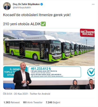 Büyükakın’ndan İmamoğlu’na OTOBÜS göndermesi!