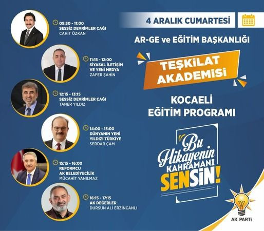 AKP Kocaeli’de Teşkilat Akademisi başlıyor!