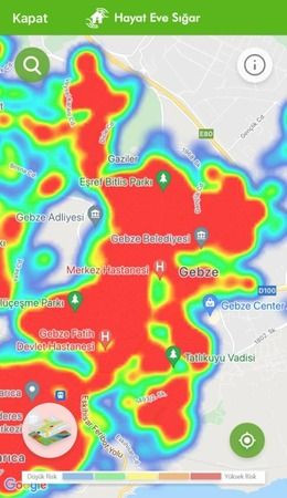 Kocaeli haritası bakın ne durumda?
