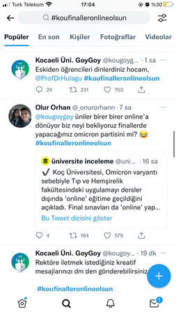 Kocaeli Üniversitesi Twitter’ın gündemi oldu!