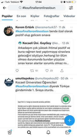 Kocaeli Üniversitesi Twitter’ın gündemi oldu!
