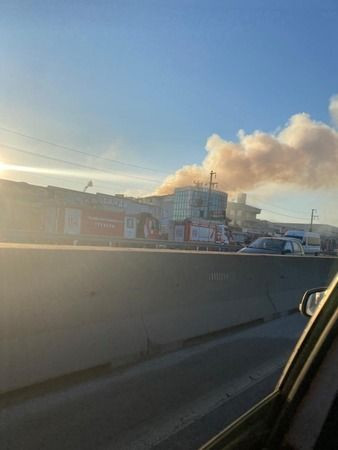 Can Pişmaniye'deki yangın havadan görüntülendi