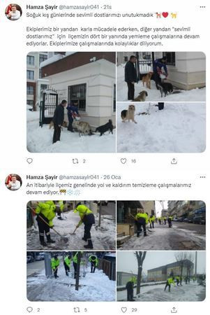 Sokak yıkama bitti Bu kez de kar temizliğiyle şov yaptılar!