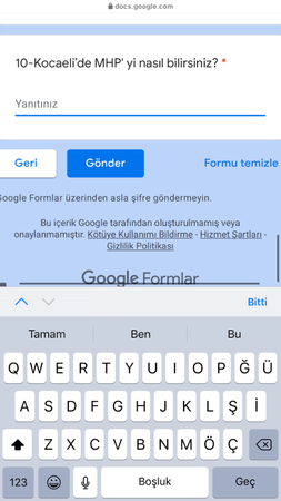 MHP Kocaeli’den evlere şenlik anket