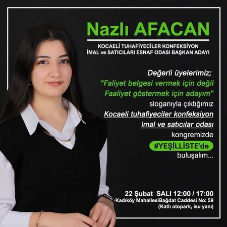 En genç başkan adayından üyelere çağrı