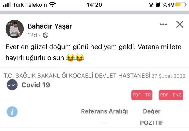İYİ Partili yönetici doğum gününde pozitif çıktı