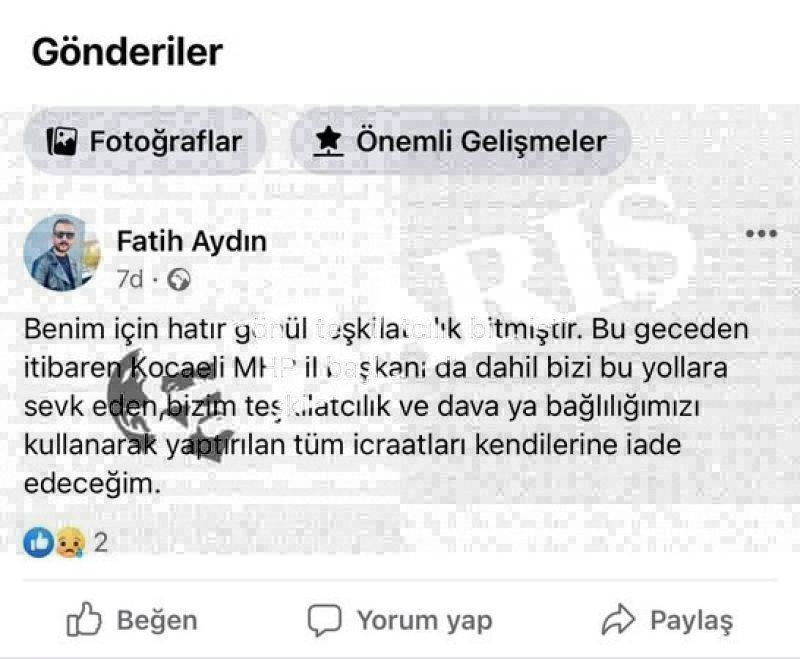 Eski ocak başkanı önce rest çekti sonra geri çekti!