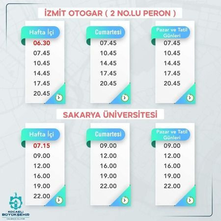 Sakarya Üniversitesine Hat 280 ile ulaşım