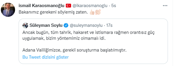 AKP'li İsmail Karaosmanoğlu: Polis gördüğümde geriliyorum