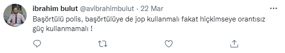 AKP'li isim: Başörtülü polis, başörtülüye de jop kullanmalı fakat...