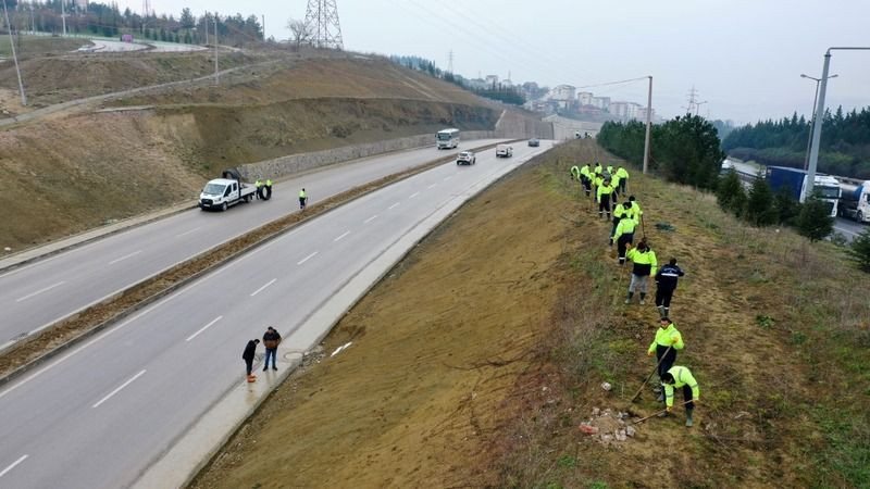 Tamamlanamayan Şehir Hastanesi’nin yoluna çevre düzenlemesi