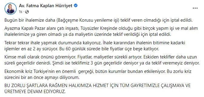Hürriyet'ten ihale isyanı Ekonomik kriz yüzünden...