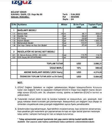 TL değil dolar... İZGAZ’DAN 14 METRE İÇİN DUDAK UÇUKLATAN TEKLİF!