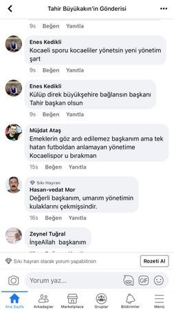Taraftardan “Kocaelispor Büyükşehir’e bağlansın” önerisi