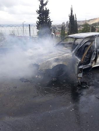 Kanser hastası eşini hastaneye götürüyordu, aracı alev topuna döndü