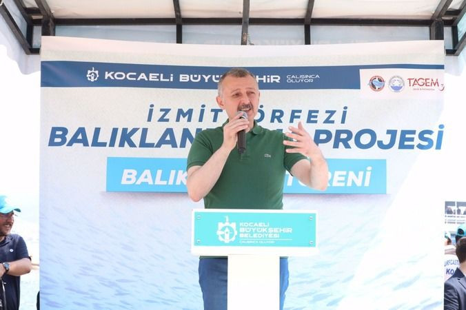 Binlerce yavru balık İzmit Körfezi’ne salındı
