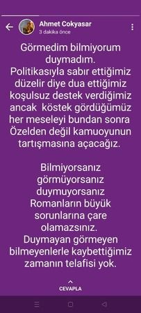 Romanların bu tehdidi Büyükşehir’e mi?