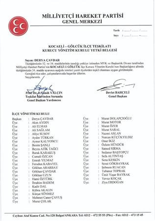 MHP’nin kadın başkanı yönetimi kurdu