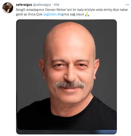 Kurtlar Vadisi’nin ‘Tuncay’ı Osman Wöber hayatını kaybetti