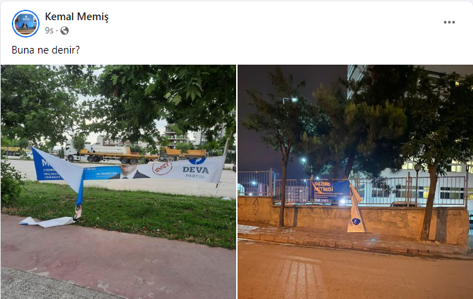 DEVA’nın afişlerine saldırı!