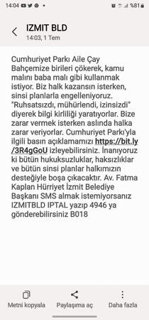 Hürriyet, yine SMS ile şikayet etti!