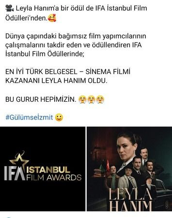 Leyla Hanım'a bir ödül daha