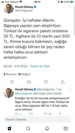 Hurşit Güneş ERDOĞAN’LA AYNI FİKİRDEYMİŞ!