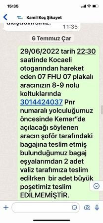 Kocaelili vatandaşların otobüste bagajı buhar olmuş!