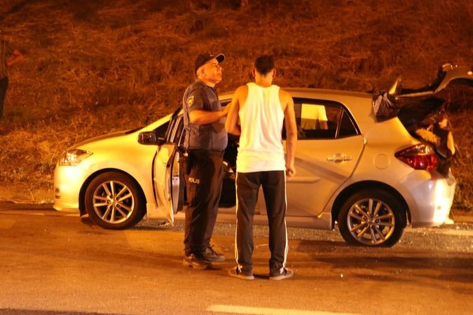 Otobanda lastik kontrol ederken KAZAYA SEBEP OLDU!